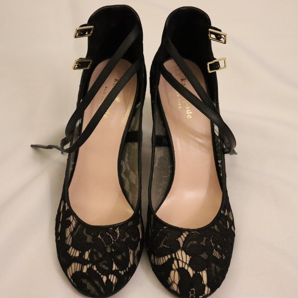 Kate Spade NY Black Fabric Heels - Size 10